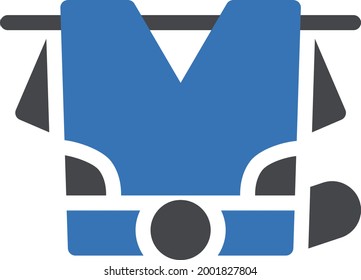 icono de color de glifo vectorial de secado