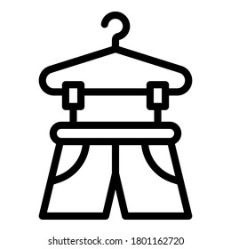 Drying pants icon. Outline drying pants vector icon for web design isolated on white background