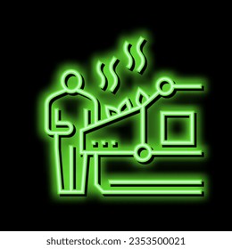 drying tea neon light sign vector. drying tea illustration