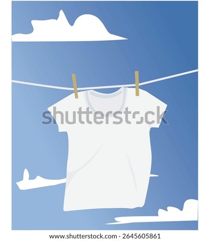 drying white clothes.White laundry hanging to dry 
