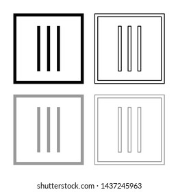 Drying without spin symbols black grey set