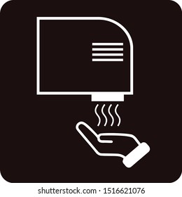 DRYING YOUR HAND HERE VECTOR