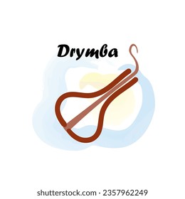 Drymba. Traditional Slavic, Ukrainian musical instrument. Vector illustration