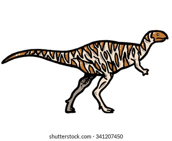 Dryosaurus Dinosaur Color Design Illustration