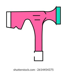 drywall hammer line icon vector. drywall hammer sign. isolated symbol illustration