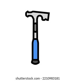 drywall hammer tool color icon vector. drywall hammer tool sign. isolated symbol illustration