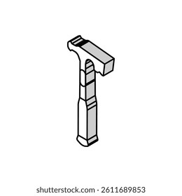drywall hammer tool isometric icon vector. drywall hammer tool sign. isolated symbol illustration