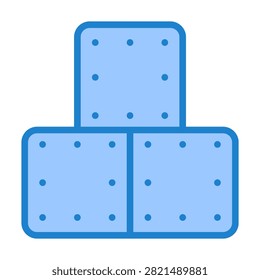 Drywall Icon With Blue Color For Construction Management and Building Industry
