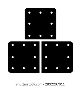 Drywall Icon - Solid Black Glyph Icons For Construction Management and  Building Industry