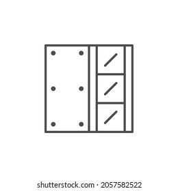 Drywall installation line outline icon