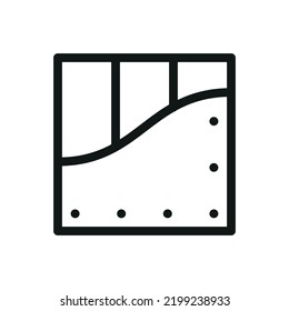 Drywall Isolated Icon, Gypsum Plasterboard Vector Icon With Editable Stroke