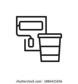 Drywall plasterboard color line icon. Pictogram for web page, mobile app, promo. Editable stroke.