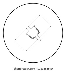 Drywall repair  icon black color in circle or round vector illustration
