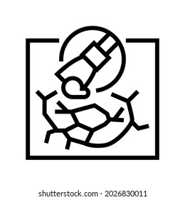 drywall repair line icon vector. drywall repair sign. isolated contour symbol black illustration