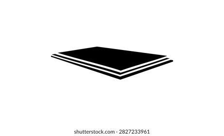 Drywall symbol, black isolated vector silhouette
