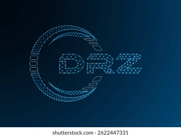 DRZ baixo poli letra logotipo vetor design. DRZ menor design de logotipo poli. 