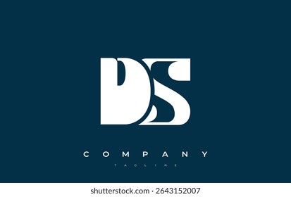 DS Abstract Geometric Logo Design. Modern and elegant logo design with simplistic typography elements, showcasing branding excellence.