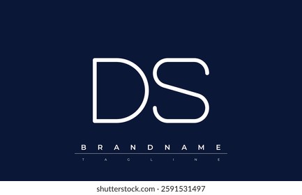 DS Abstract letter logo. This logo icon incorporate with abstract shape in the creative way