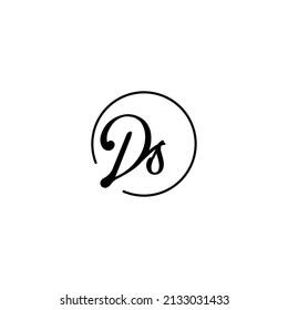 DS circle feminine concept initial logo best for beauty and fashion