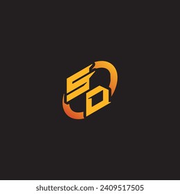 Ayuda del logotipo de la carta combinada DS para equipo de juegos, youtube, twitch