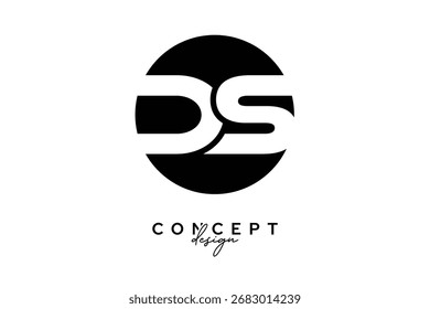 DS Creative Negative Space Circle Monogram Logo Design

