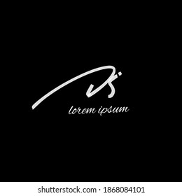 DS D S Initial handwriting creative fashion elegant design logo template vector