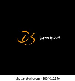 DS D S Initial Handwriting or Handwritten Logo for Identity. Logo with Signature and Hand Drawn Style.