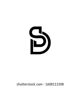 DS D S logo icon design template elements