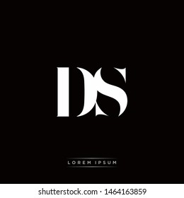 DS D S Logo Monogram with Black and White Colors
