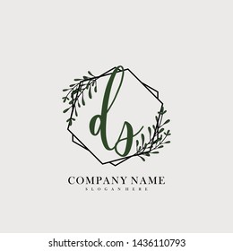 DS Initial beauty floral logo template