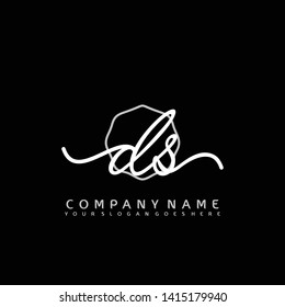 DS Initial handwriting logo concept