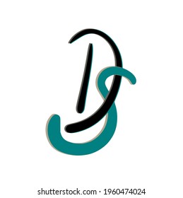 DS initial handwritten logo for identity
