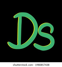 Ds initial handwritten logo for identity