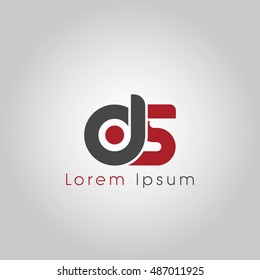 ds initial letter linked lowercase logo. d and s vector template design.