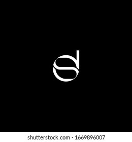 ds initial letter round linked lowercase logo. d and s vector template design, modern design monogram