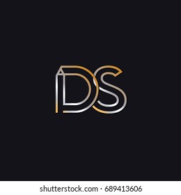 Ds Initial Letters Elegant Logo Golden Stock Vector (Royalty Free ...