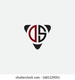 ds anfängliche Logo Kreis Moderne Symbol Vektorillustration
