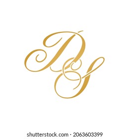 DS initial logo design vector stock