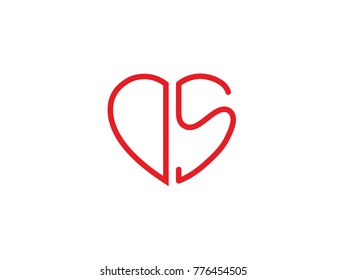 DS Initial love icon