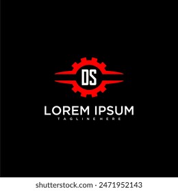 DS initial monogram for automotive logo design vector