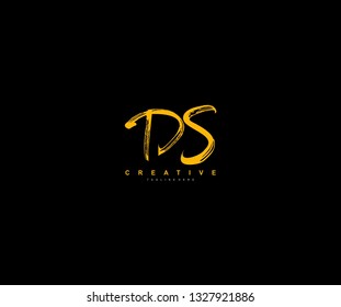 DS Letter Brush Grunge Urban Type Style Logo