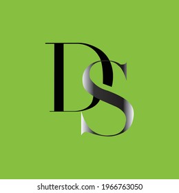 DS ds Buchstaben Design Logo Logotype Symbol Konzept mit Serif Schriftart und klassisch elegante Stil Look Vektorgrafik.