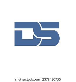 Diseño de letra DS ds concepto de icono de logotipo con tipo de letra serif y estilo clásico elegante con ilustración vectorial.