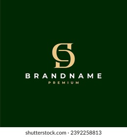 DS LETTER INITIAL LUXURY MONOGRAM LOGO VECTOR ICON ILLUSTRATION