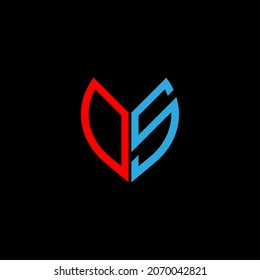 DS letter logo creative design. DS unique design
