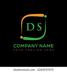 DS-Brief-Logo kreatives Design. DS einzigartiges Design.
