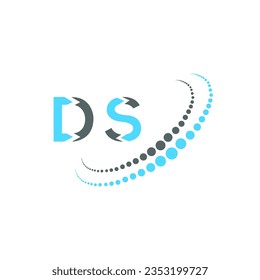 Diseño creativo del logo de la carta DS. Diseño único de DS.
