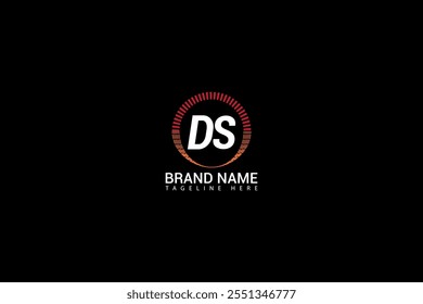 DS letter logo creative design. DS unique design. DS creative initials letter logo concept. DS letter logo design on black background.