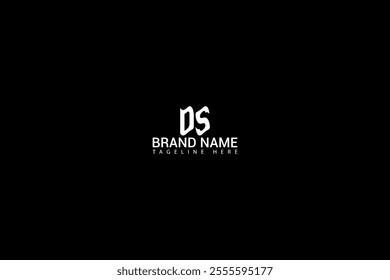 DS letter logo creative design. DS unique design. DS creative initials letter logo concept. DS letter logo design on black background.
