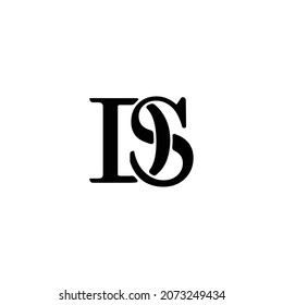 DS-Letter-Logo-Design mit kreativer, moderner, trendiger Typografie und schwarzer Farbe